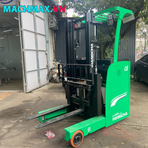 Xe nâng điện reach truck đứng lai mới 100%